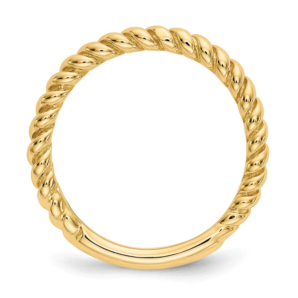 14K Yellow Gold Polished Twisted Band