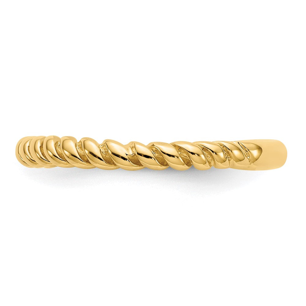 14K Yellow Gold Polished Twisted Band