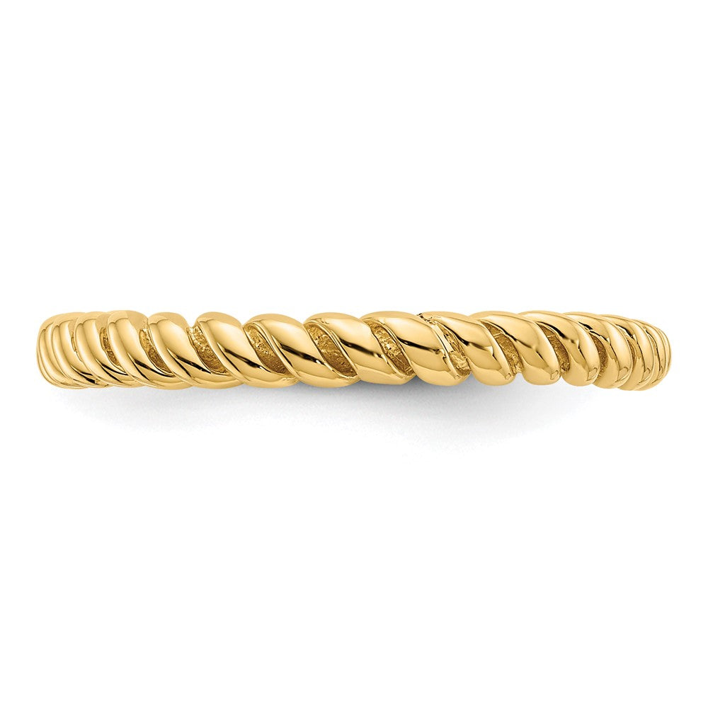 14K Yellow Gold Polished Twisted Band