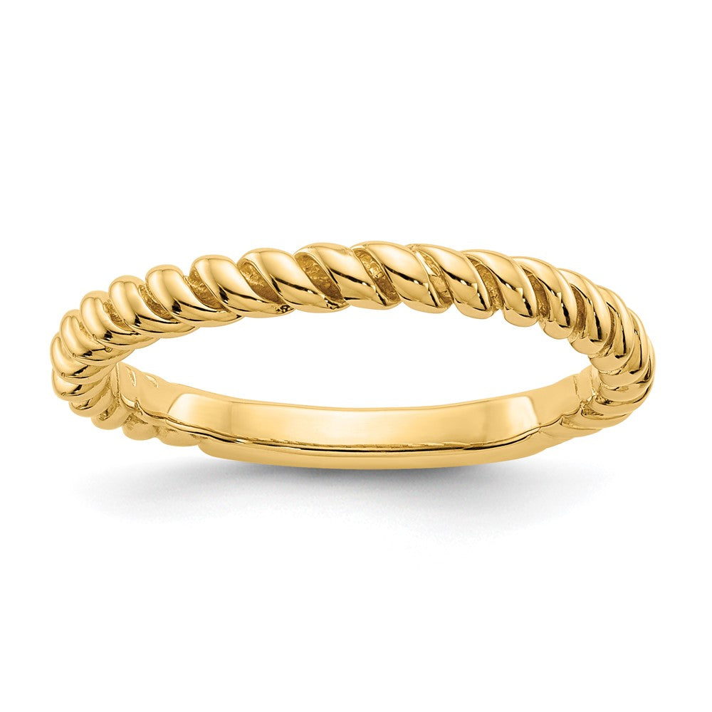 14K Yellow Gold Polished Twisted Band