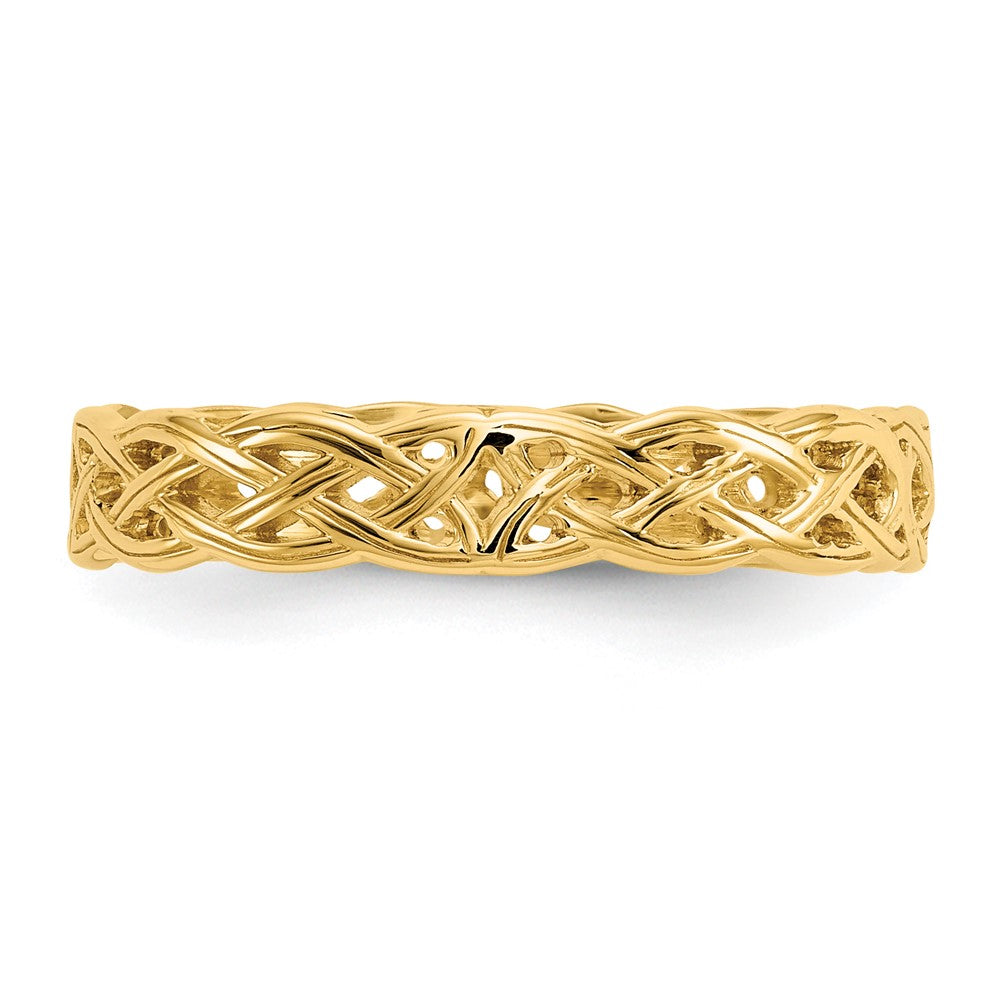 14K Yellow Gold Polished Celtic Knot Band