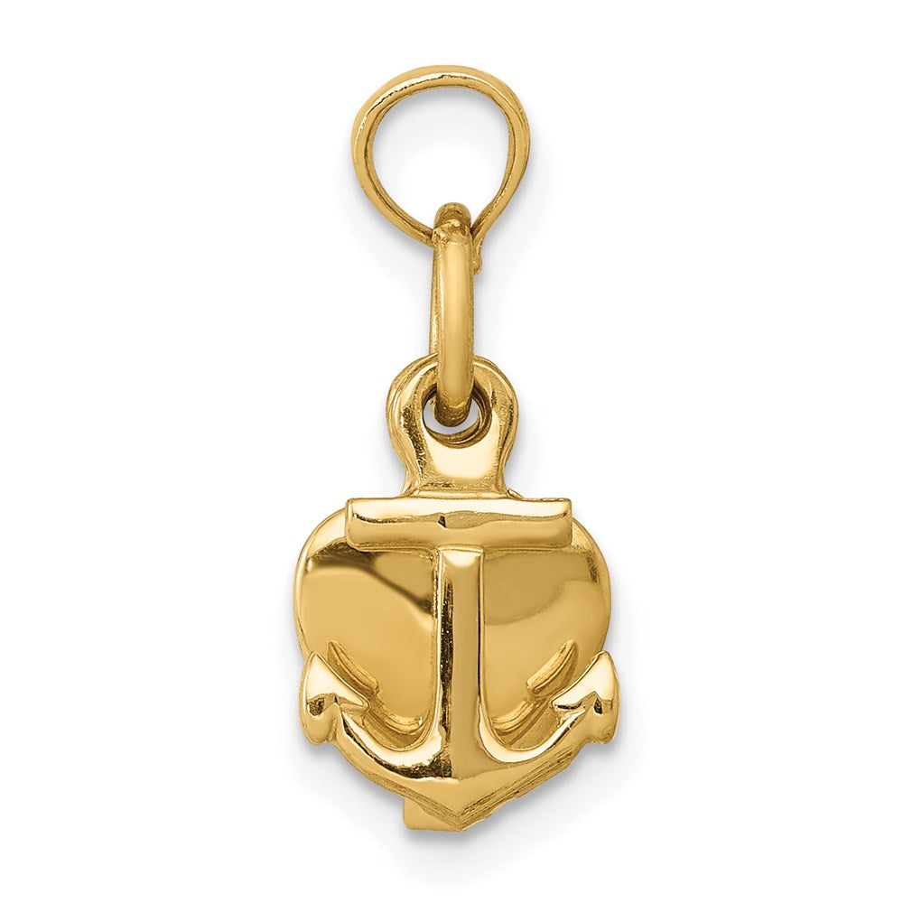 14k Yellow Gold 3D Faith Hope and Charity Charm