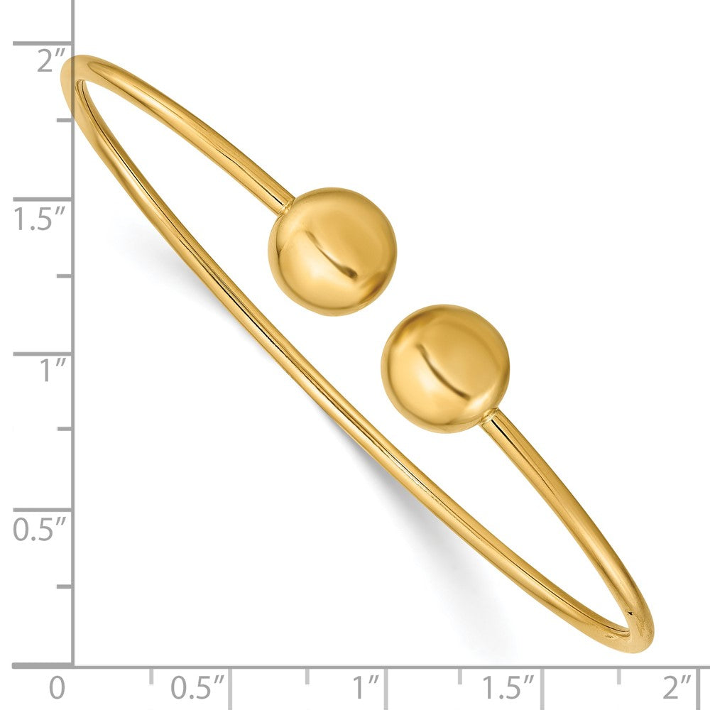 14k Yellow Gold Polished Flexible Bangle