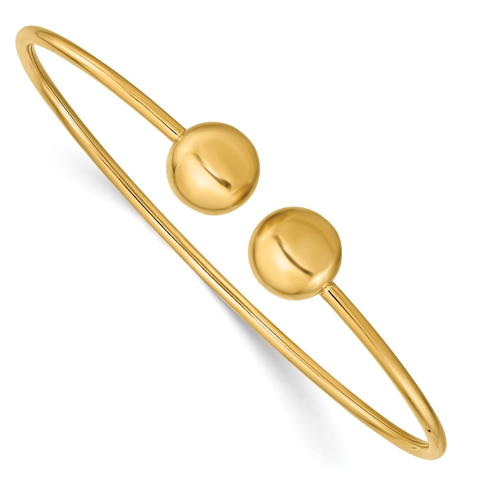 14k Yellow Gold Polished Flexible Bangle