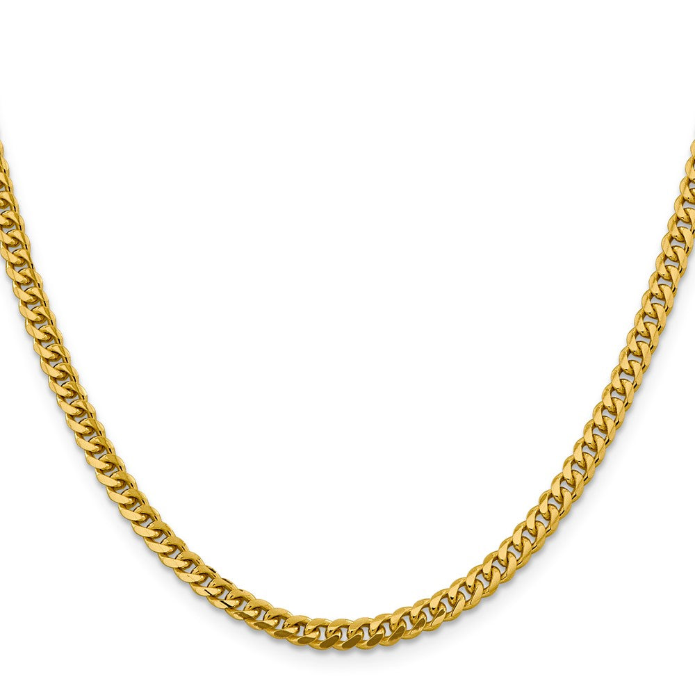 14K 26 inch 4.25mm Solid Miami Cuban Link with Lobster Clasp Chain Necklace