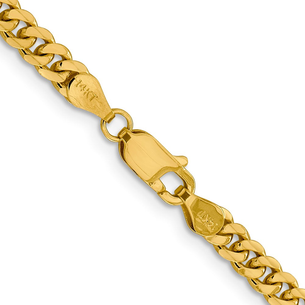 14K 26 inch 4.25mm Solid Miami Cuban Link with Lobster Clasp Chain Necklace