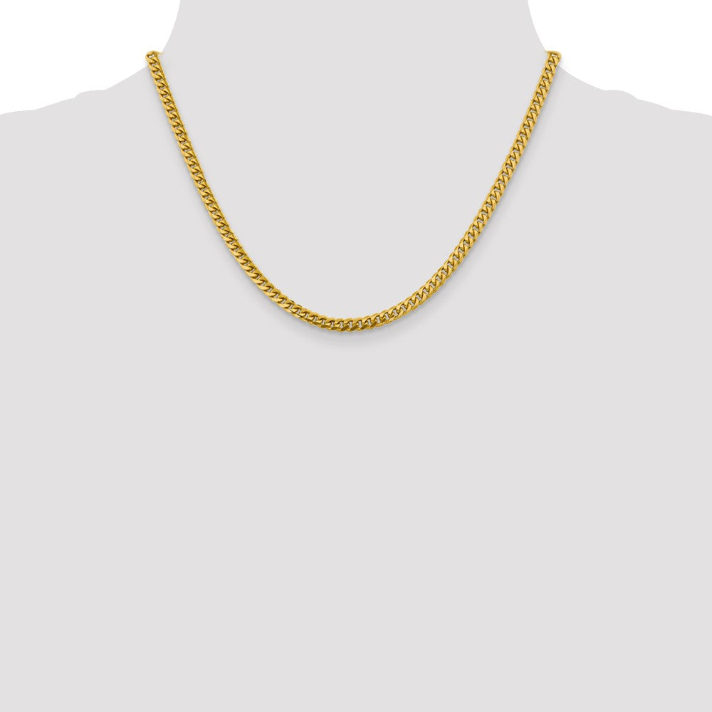 14K 18 inch 4.25mm Solid Miami Cuban Link with Lobster Clasp Chain Necklace