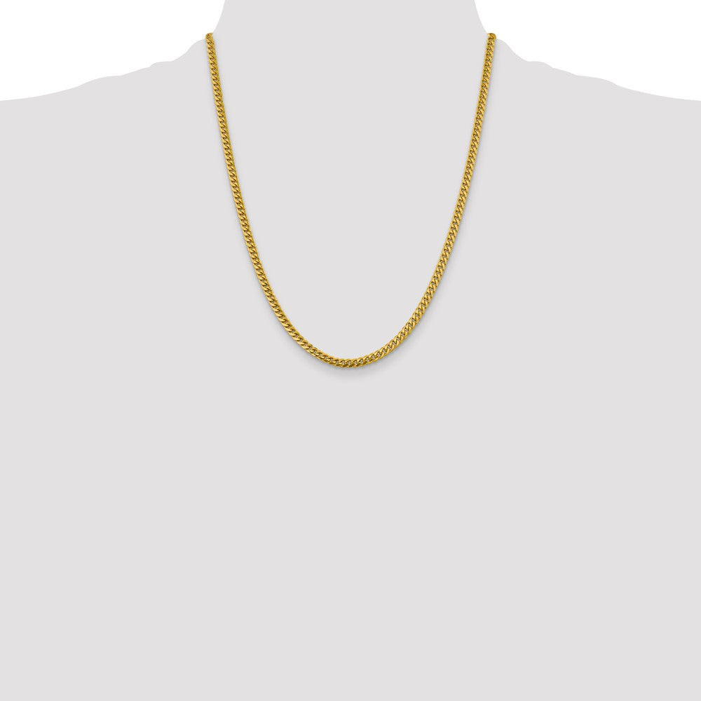 14K 22 inch 4.25mm Solid Miami Cuban Link with Lobster Clasp Chain Necklace