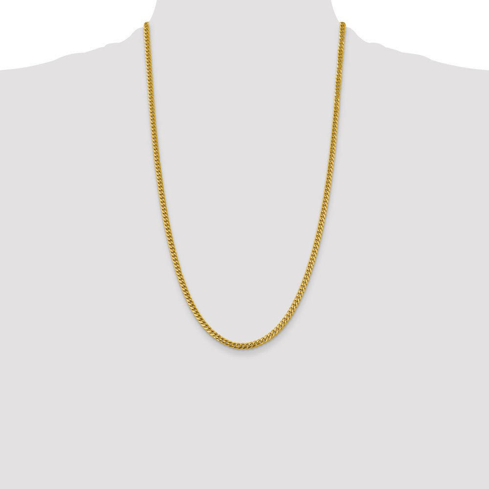 14K 26 inch 4.25mm Solid Miami Cuban Link with Lobster Clasp Chain Necklace