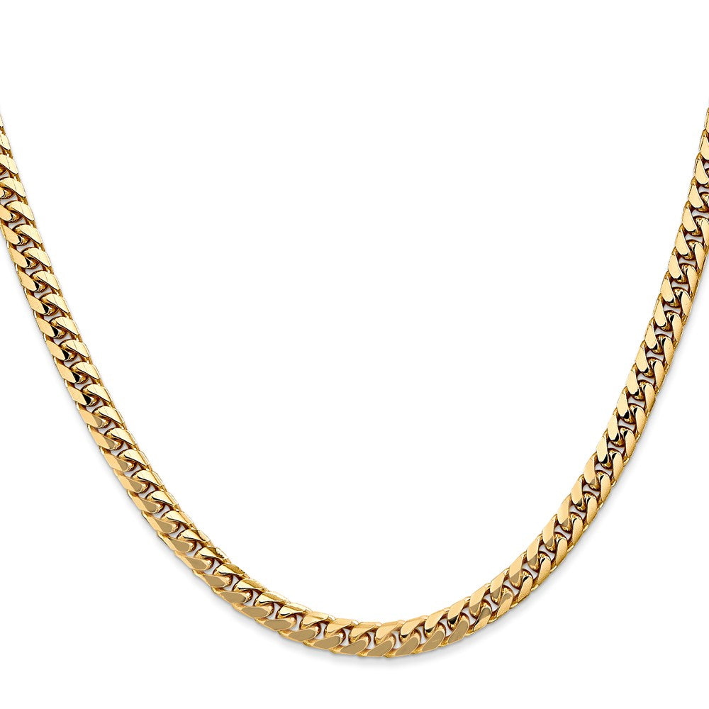 14K 22 inch 4.3mm Solid Miami Cuban Link with Lobster Clasp Chain Necklace