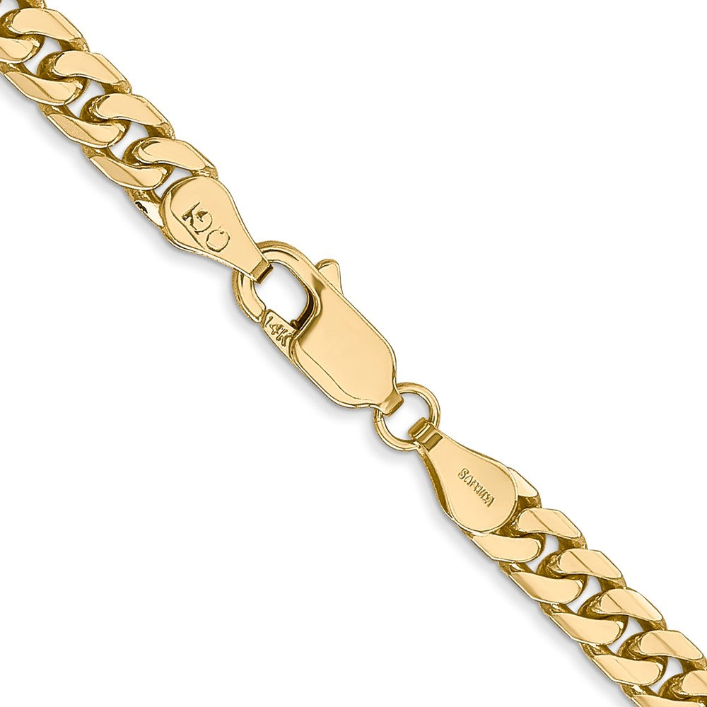 14K 22 inch 4.3mm Solid Miami Cuban Link with Lobster Clasp Chain Necklace