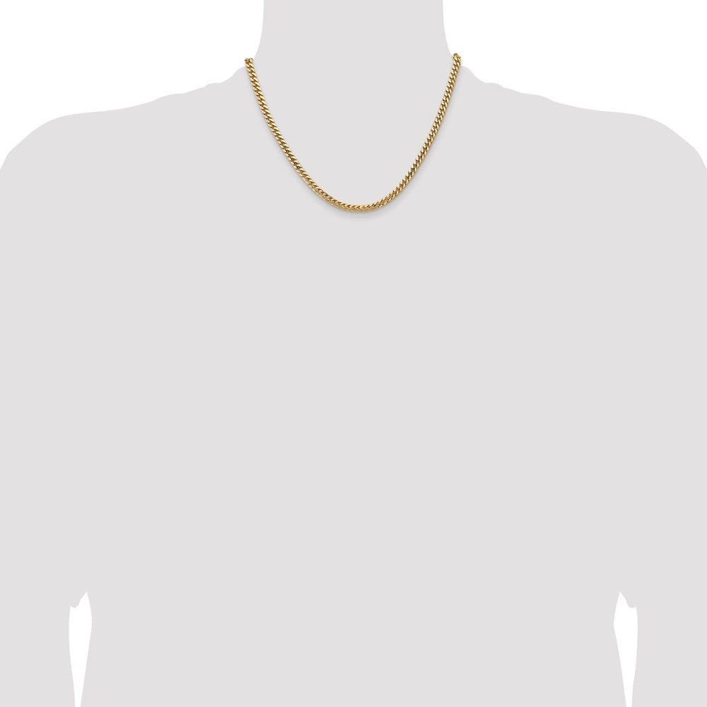 14K 18 inch 4.3mm Solid Miami Cuban Link with Lobster Clasp Chain Necklace