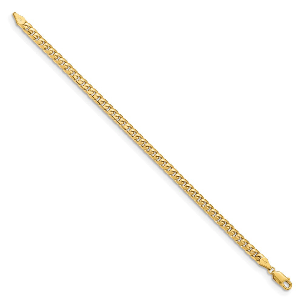 14K 8 inch 4.3mm Solid Miami Cuban Link with Lobster Clasp Bracelet