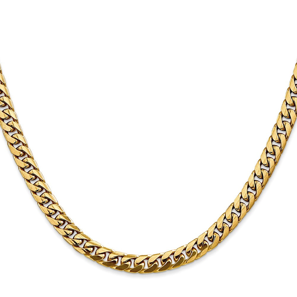 14K 22 inch 5mm Solid Miami Cuban Link with Lobster Clasp Chain Necklace