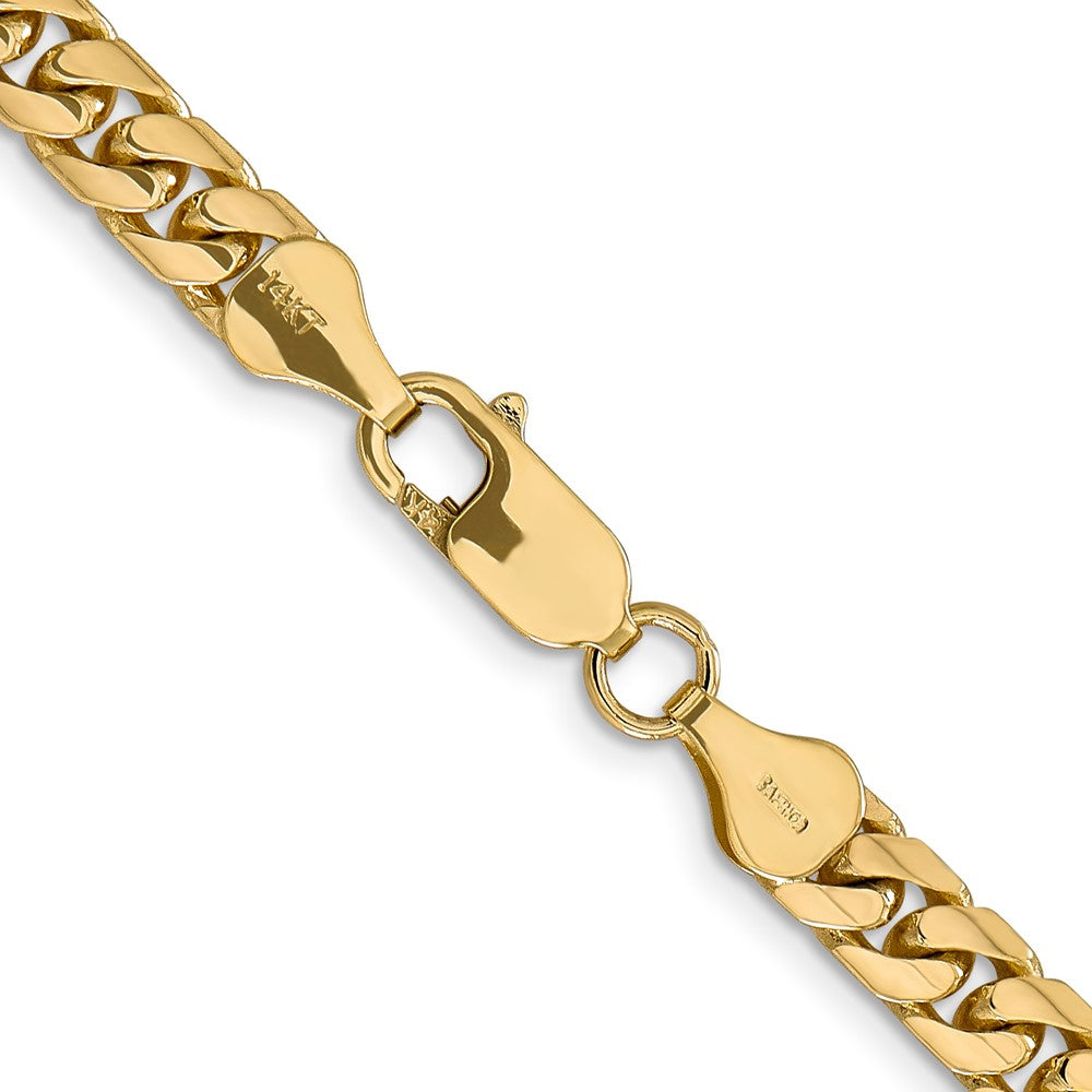 14K 22 inch 5.5mm Solid Miami Cuban Link with Lobster Clasp Chain Necklace