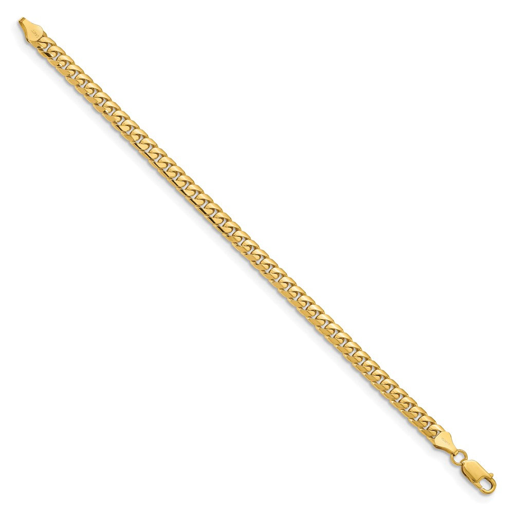 14K 8.5 inch 5.5mm Solid Miami Cuban Link with Lobster Clasp Bracelet