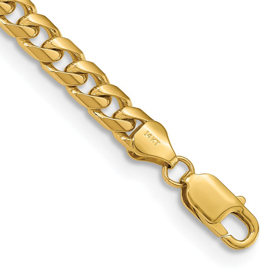 14K Yellow Gold 8.5 inch 6.25mm Solid Miami Cuban Link with Lobster Clasp Bracelet