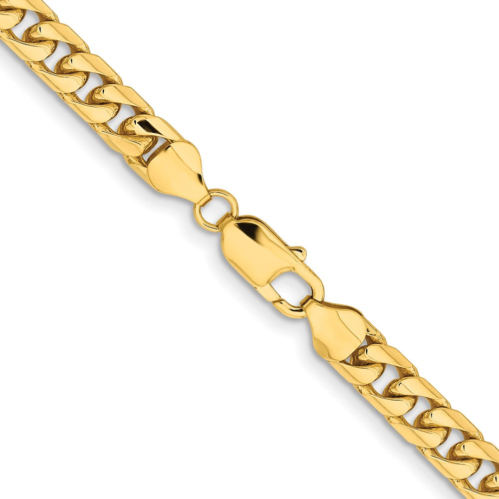 14K 22 inch 6.75mm Solid Miami Cuban Link with Lobster Clasp Chain Necklace