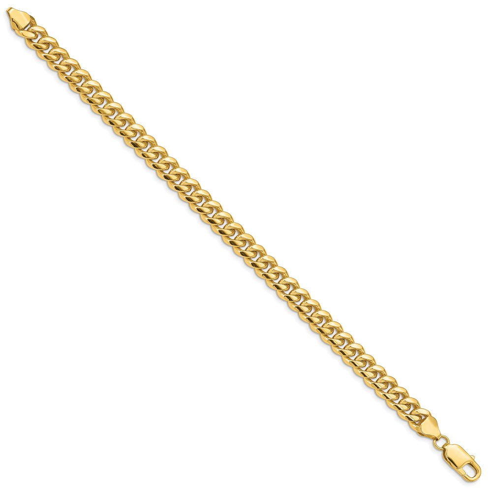 14k 6.75mm Solid Miami Cuban Chain Bracelet