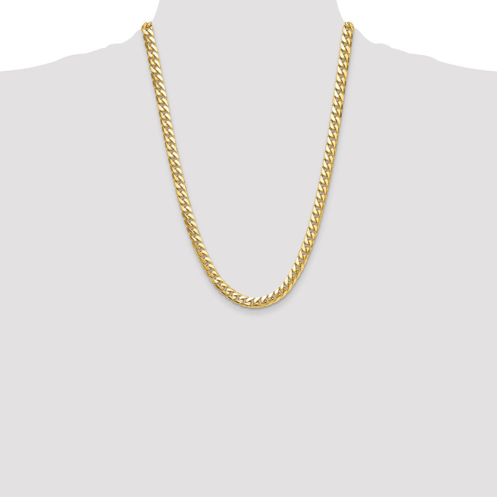 14k 8mm Solid Miami Cuban Chain Chain