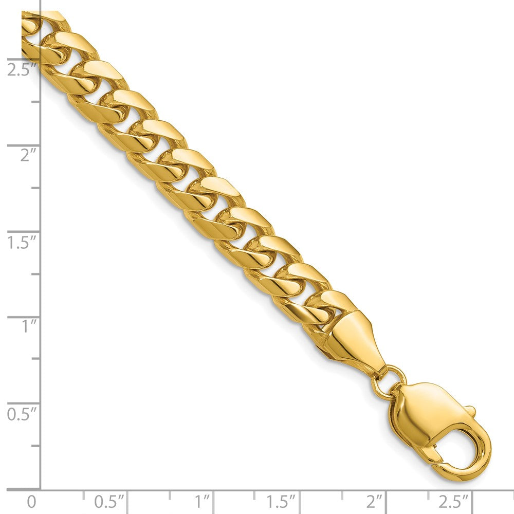 8.5 Inch Solid 14K Yellow Gold 8mm Solid Miami Cuban Link Chain Bracelet Men's Jewelry