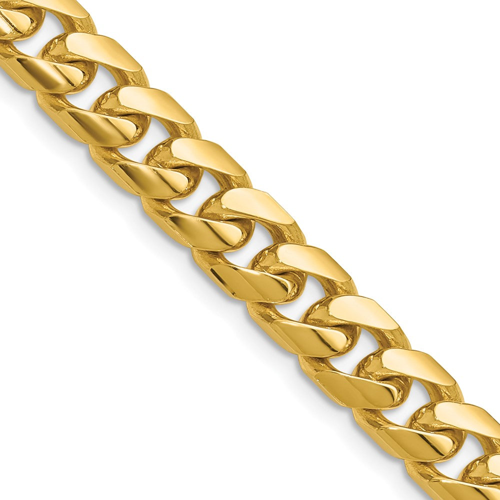 26 Inch Solid 14K Yellow Gold 8mm Solid Miami Cuban Link Chain Men's Jewelry