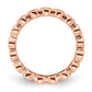 Solid Real 14k Rose Gold Polished 1/2ct Bezel Set CZ Eternity Wedding Band Ring