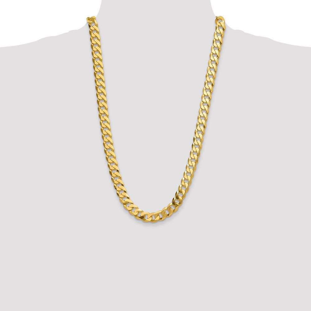 Solid 14K Yellow Gold 12.0mm Flat Beveled Curb Chain nan