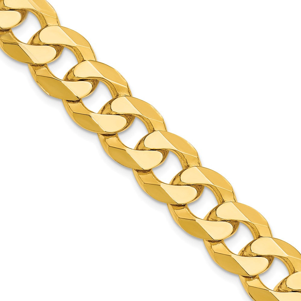 Solid 14K Yellow Gold 12.0mm Flat Beveled Curb Chain nan