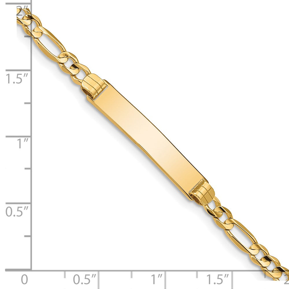 Solid 14K Yellow Gold Figaro ID Bracelet