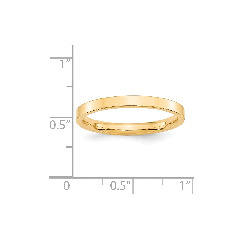 Solid 18K Yellow Gold 2.5mm Standard Flat Comfort Fit Men's/Women's Wedding Band Ring Size 8