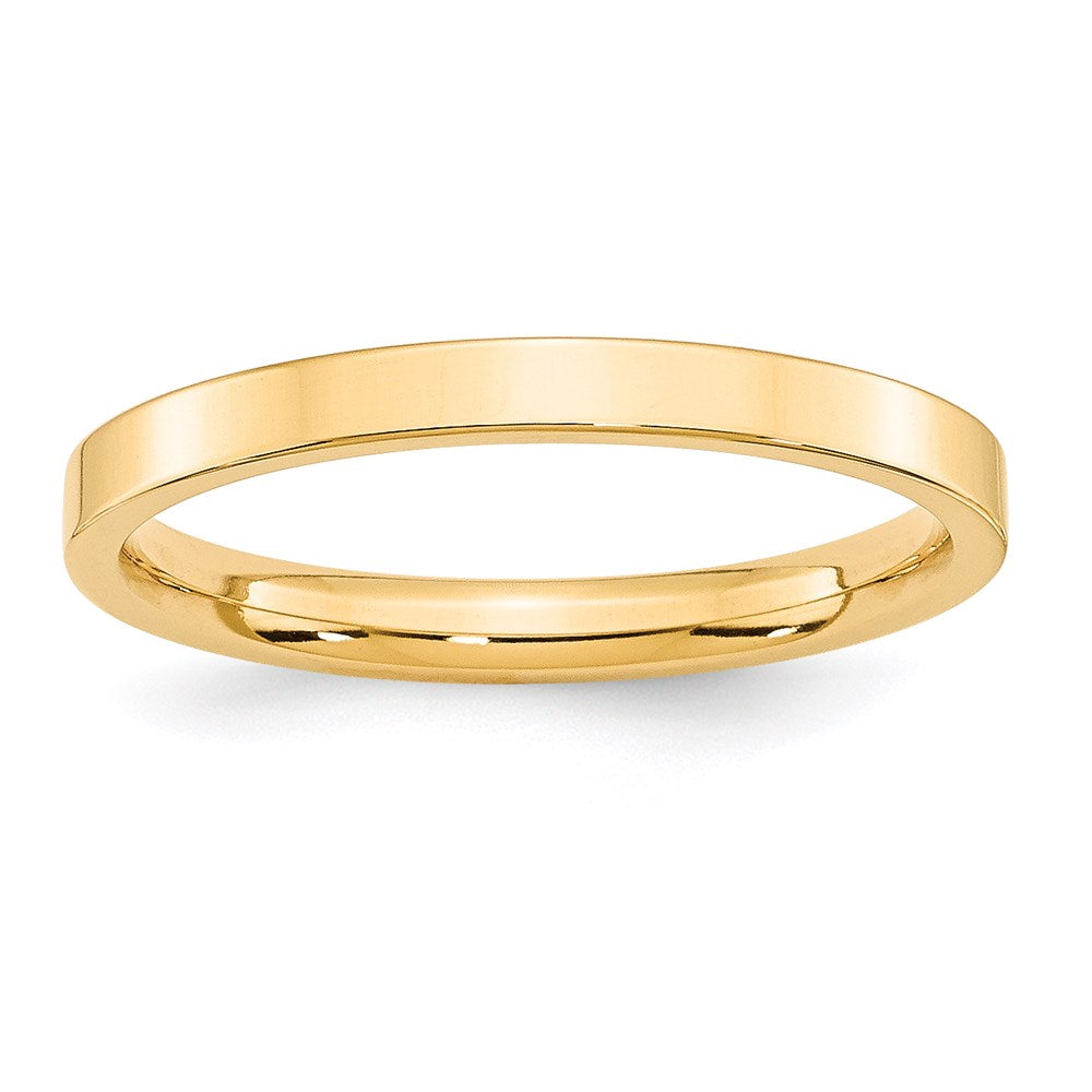 Solid 18K Yellow Gold 2.5mm Standard Flat Comfort Fit Men's/Women's Wedding Band Ring Size 10.5