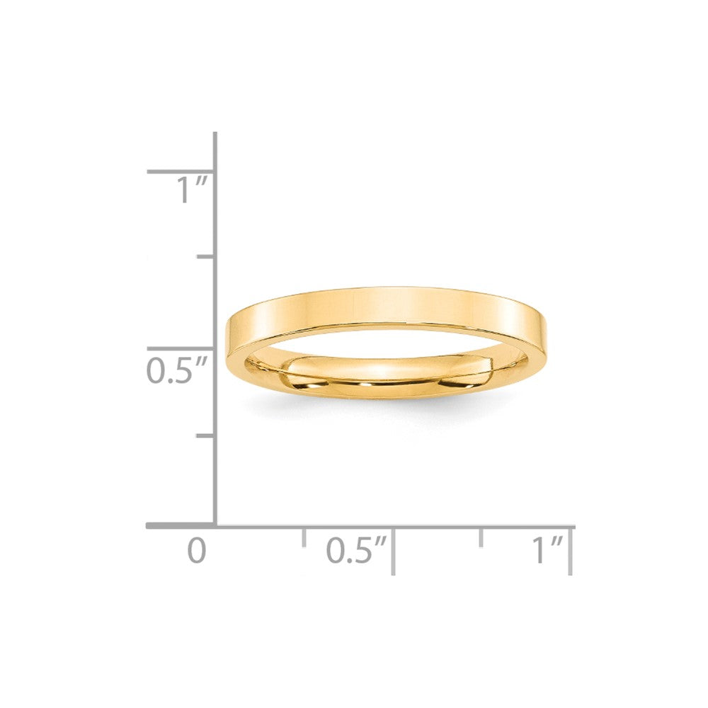 Solid 18K Yellow Gold 3mm Standard Flat Comfort Fit Men's/Women's Wedding Band Ring Size 14