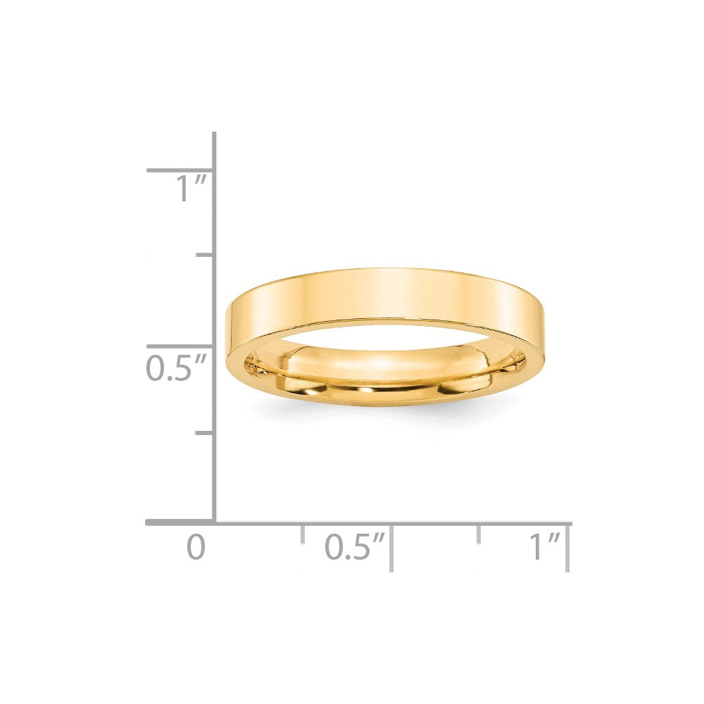 Solid 18K Yellow Gold 4mm Standard Flat Comfort Fit Men's/Women's Wedding Band Ring Size 5.5