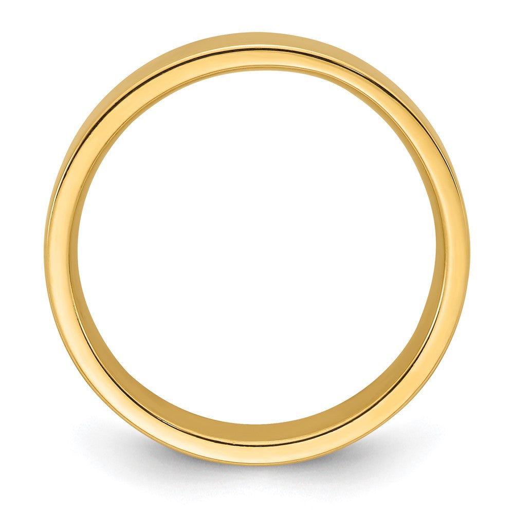 Solid 14K Yellow Gold 5mm Standard Flat Comfort Fit Men's/Women's Wedding Band Ring Size 13.5