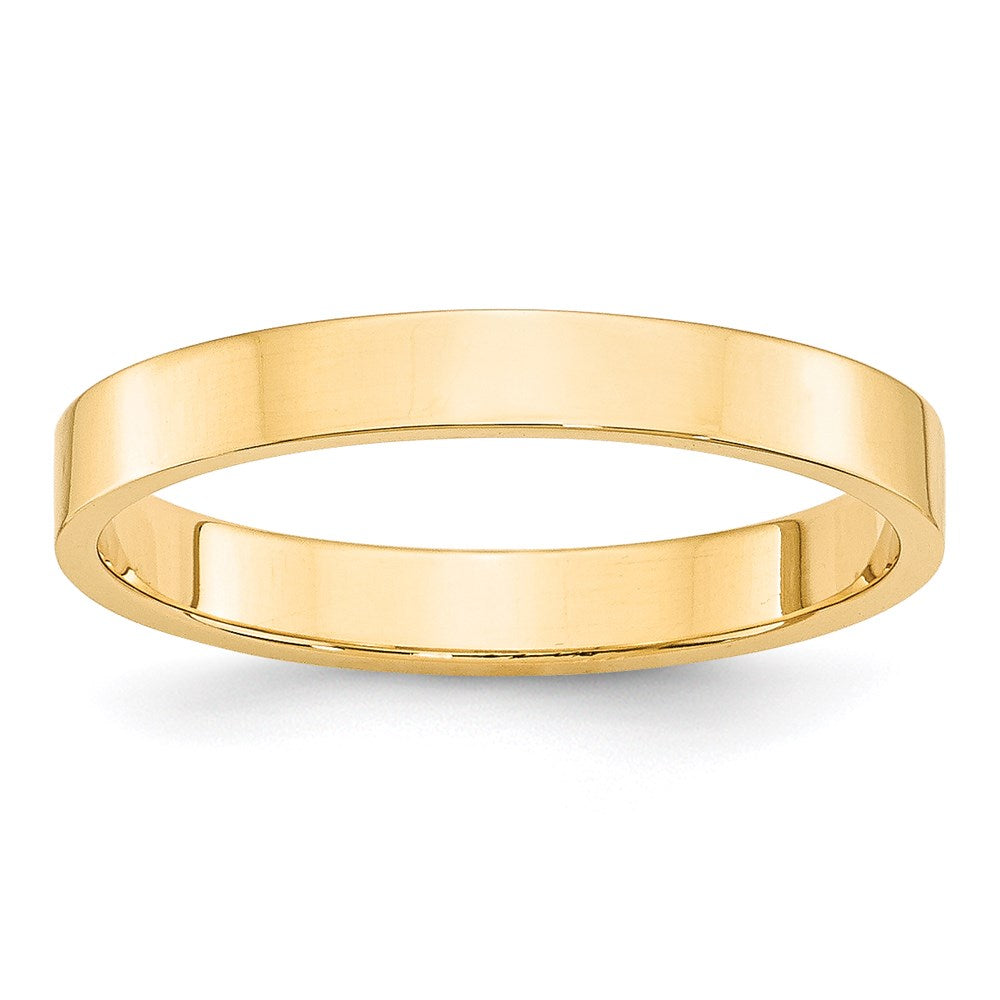 Solid 18K Yellow Gold 3mm Light Weight Flat Men's/Women's Wedding Band Ring Size 5