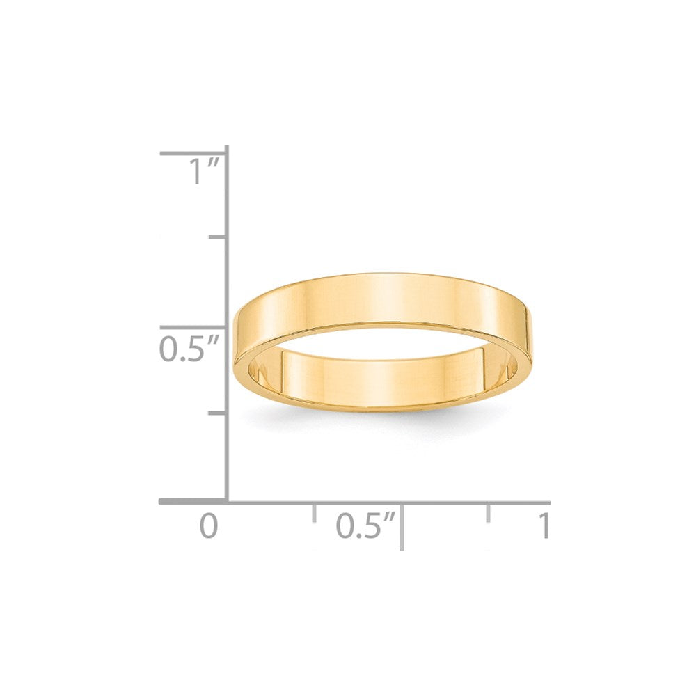 Solid 18K Yellow Gold 4mm Light Weight Flat Men's/Women's Wedding Band Ring Size 5.5