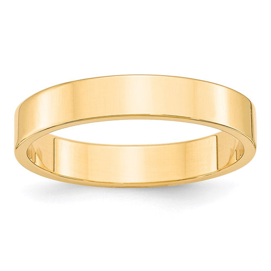 Solid 18K Yellow Gold 4mm Light Weight Flat Men's/Women's Wedding Band Ring Size 8.5