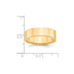 Solid 18K Yellow Gold 6mm Light Weight Flat Men's/Women's Wedding Band Ring Size 8