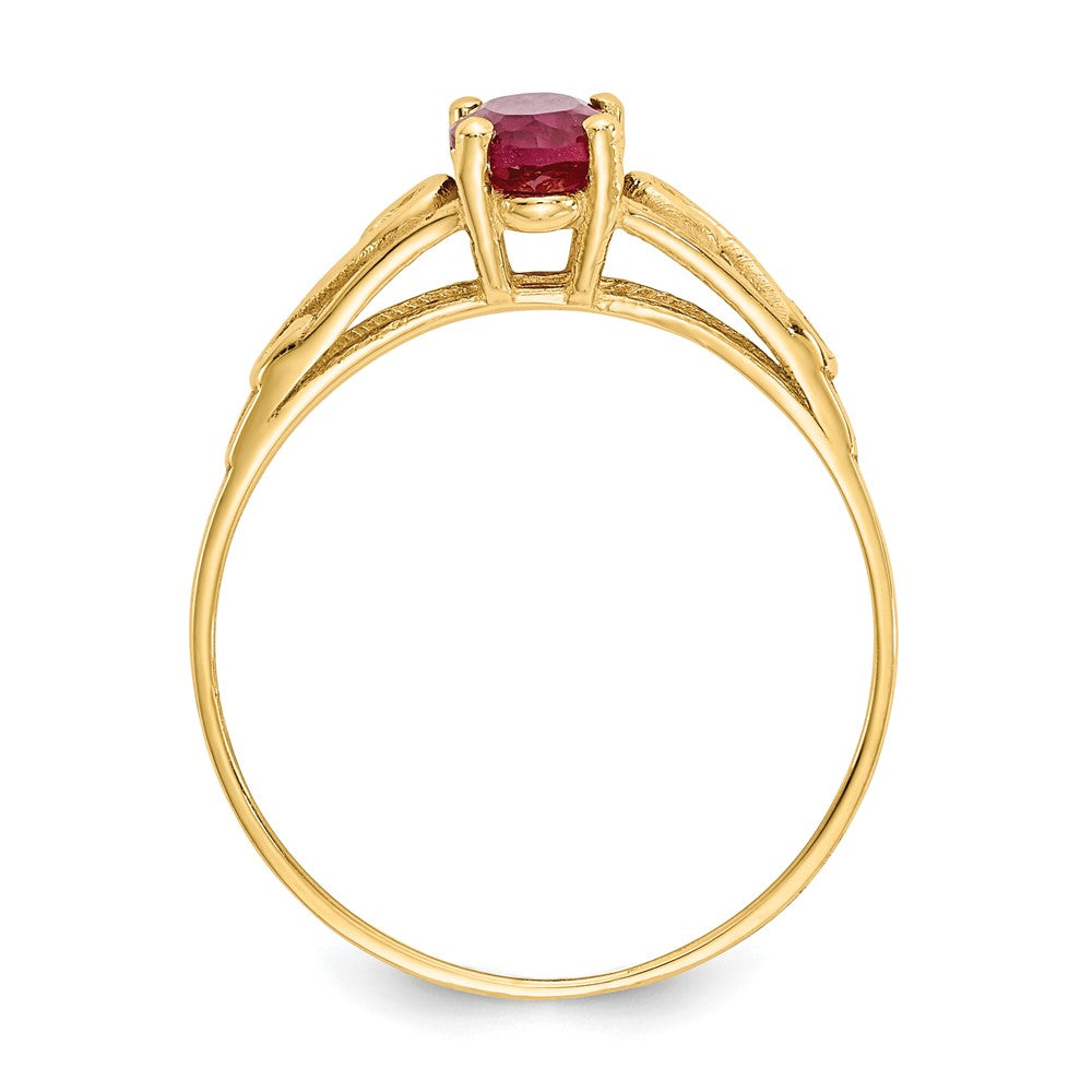 14K Yellow Gold Madi K Synthetic Ruby Ring