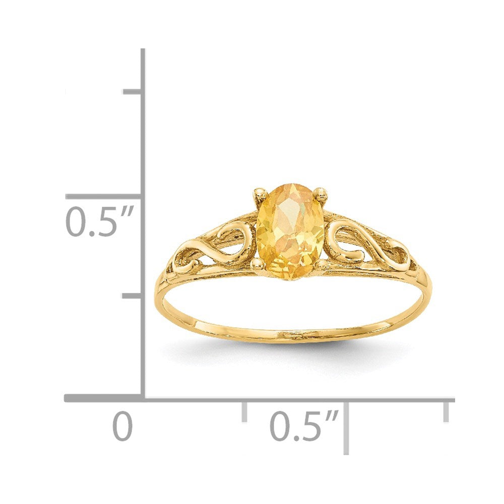 14K Yellow Gold Madi K Synthetic Citrine Ring