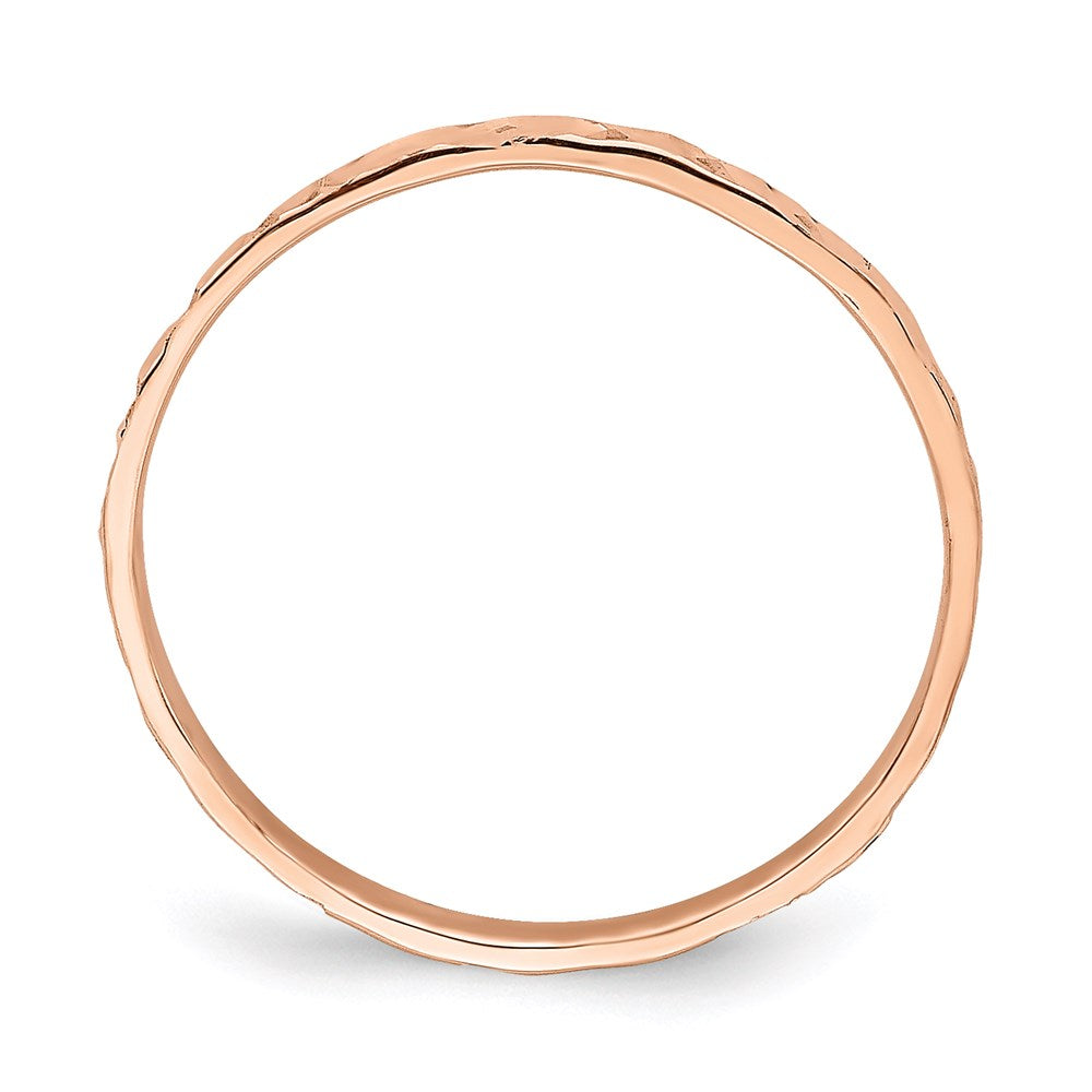 14K Rose Gold Madi K Real Diamond Cut Ring