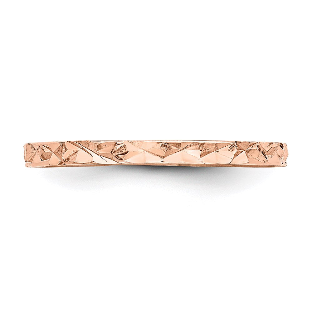 14K Rose Gold Madi K Real Diamond Cut Ring