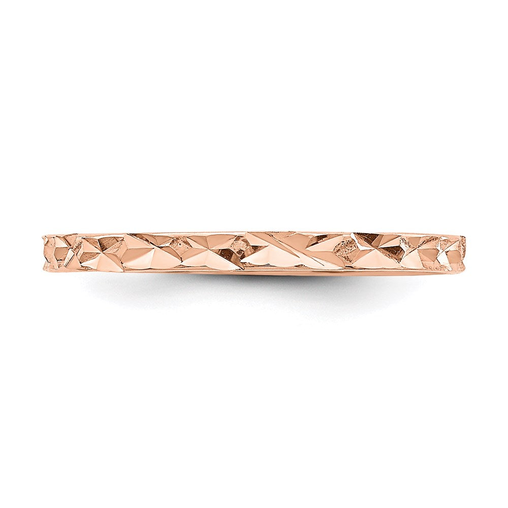 14K Rose Gold Madi K Real Diamond Cut Ring