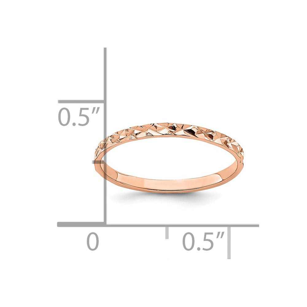 14K Rose Gold Madi K Real Diamond Cut Ring