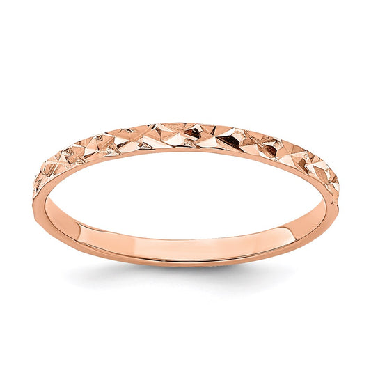 14K Rose Gold Madi K Real Diamond Cut Ring