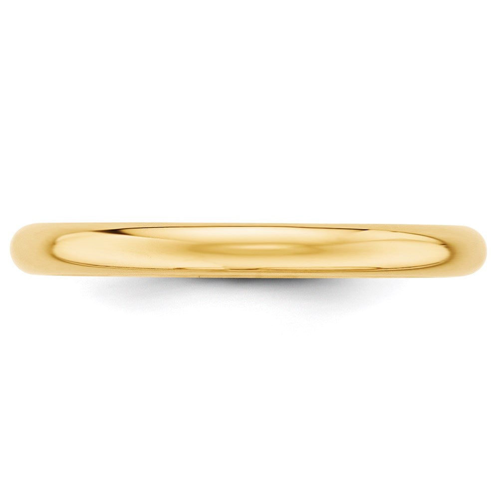 Solid 18K Yellow Gold 2.5mm Half Round Men's/Women's Wedding Band Ring Size 11