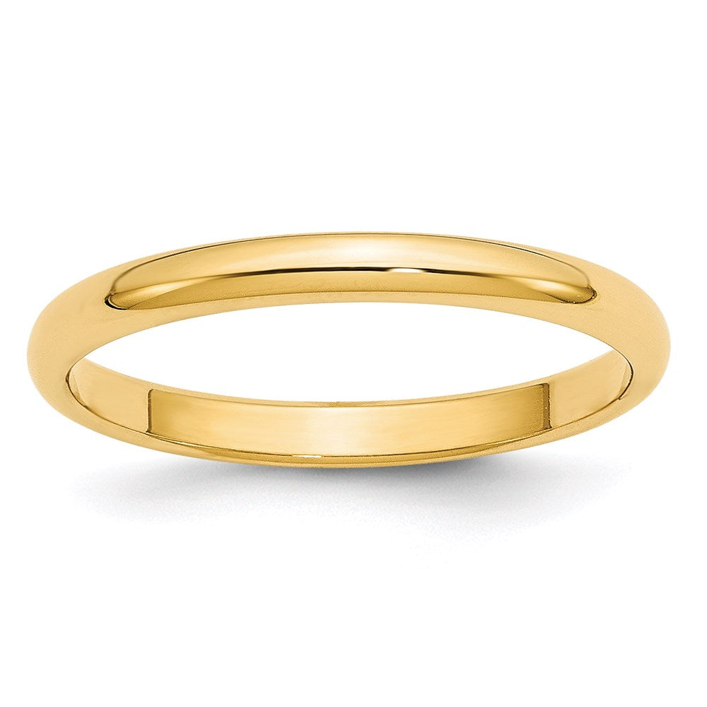 Solid 18K Yellow Gold 2.5mm Half Round Men's/Women's Wedding Band Ring Size 11.5