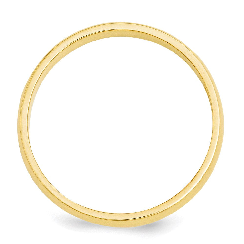 Solid 18K Yellow Gold 3mm Half-Round Wedding Men's/Women's Wedding Band Ring Size 10