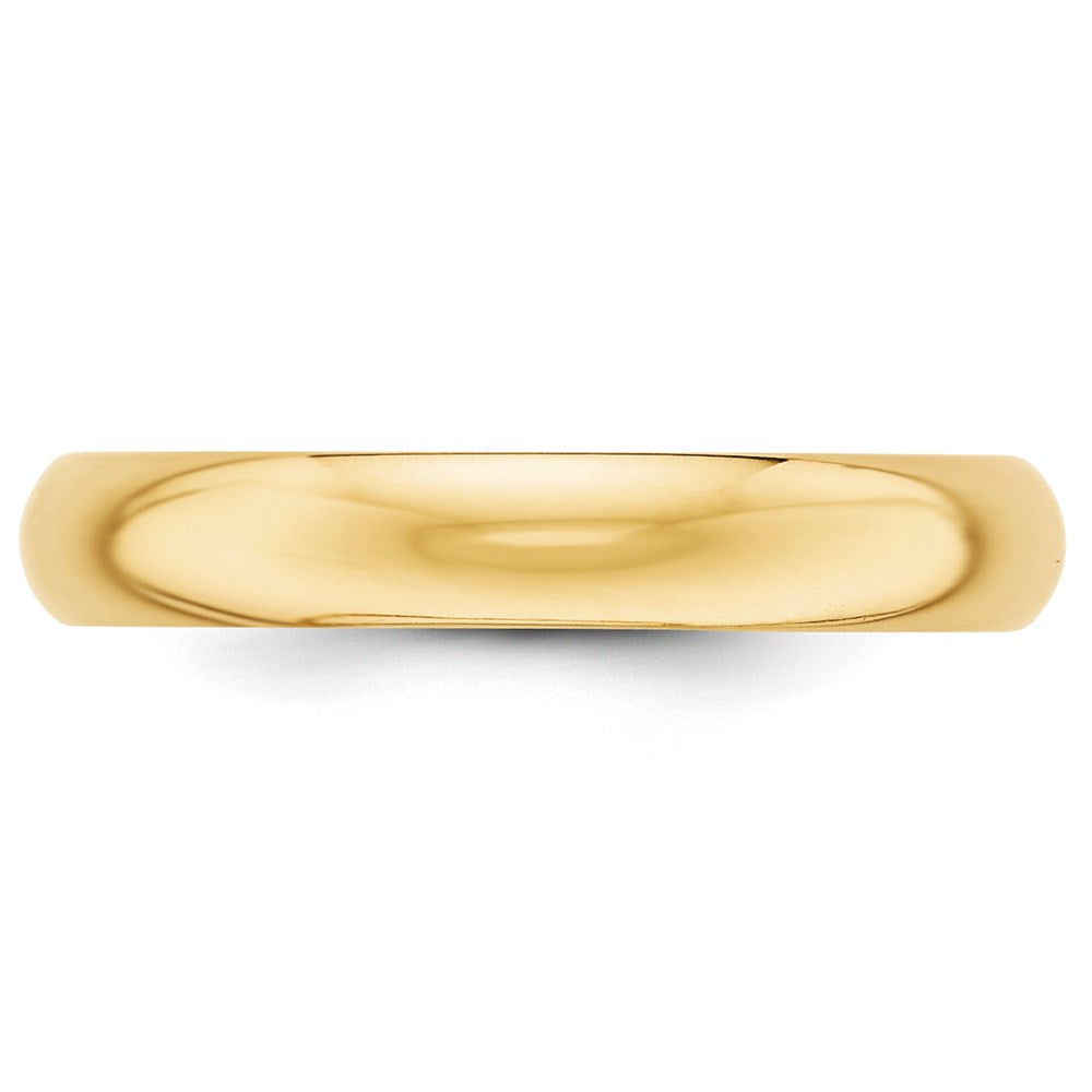 Solid 18K Yellow Gold 4mm Half-Round Wedding Men's/Women's Wedding Band Ring Size 6